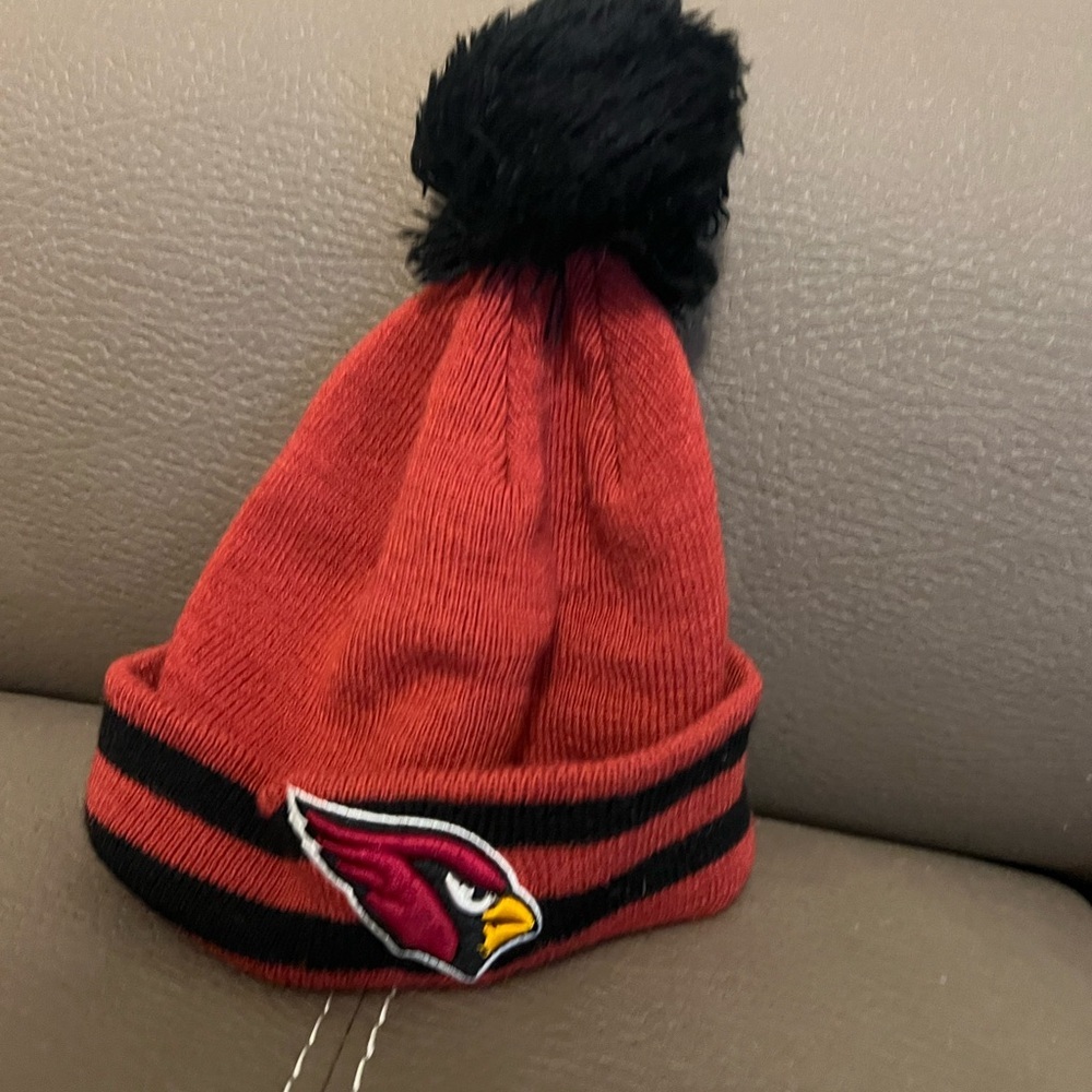 NFL Kids Cardinal Red and Black Beanie